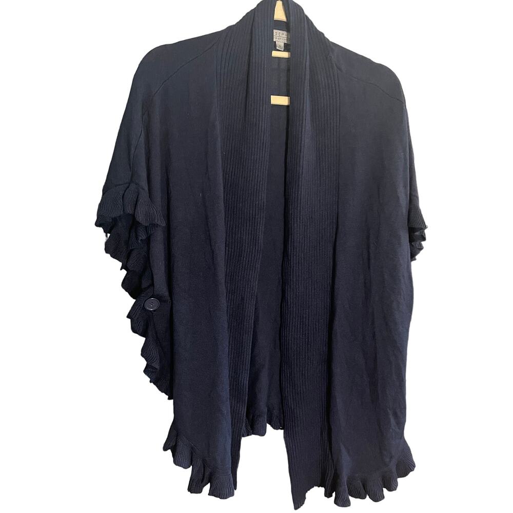 Joseph A Wrap with Ruffles and Button Sides Sz M